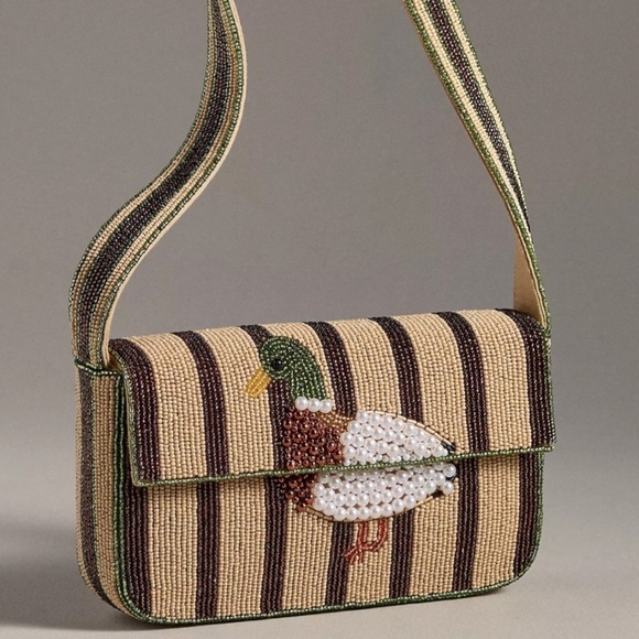 Anthropologie Handbags - NEW Anthropologie The Fiona Beaded Bag: Animal Edition- Duck
